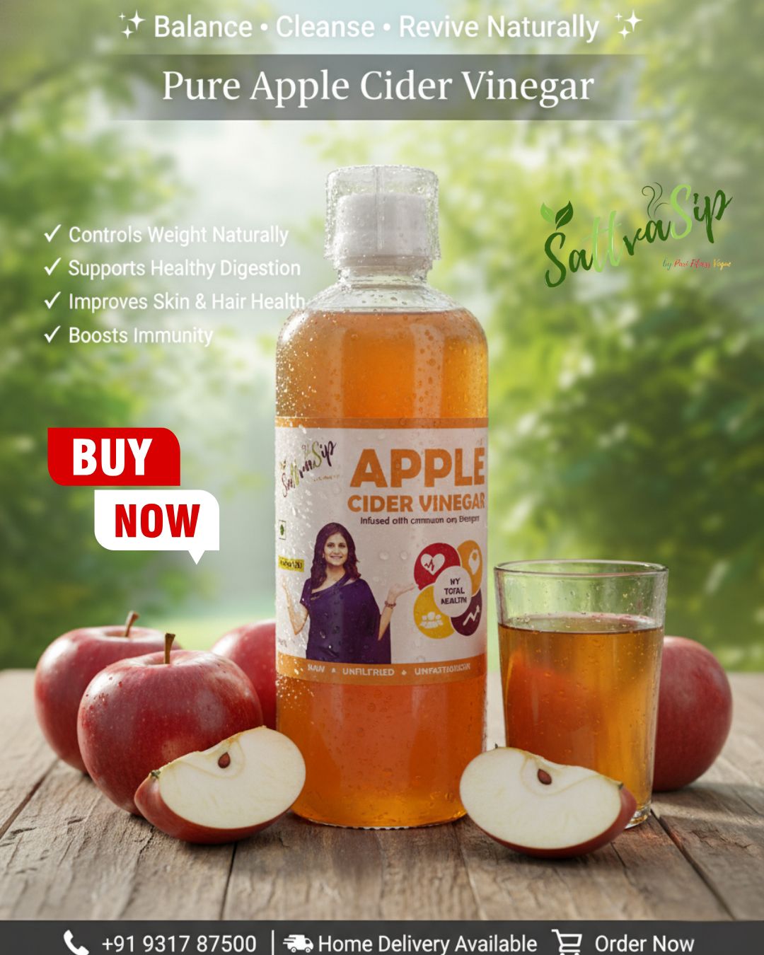 Sattva Sip Organic Apple Cider Vinegar