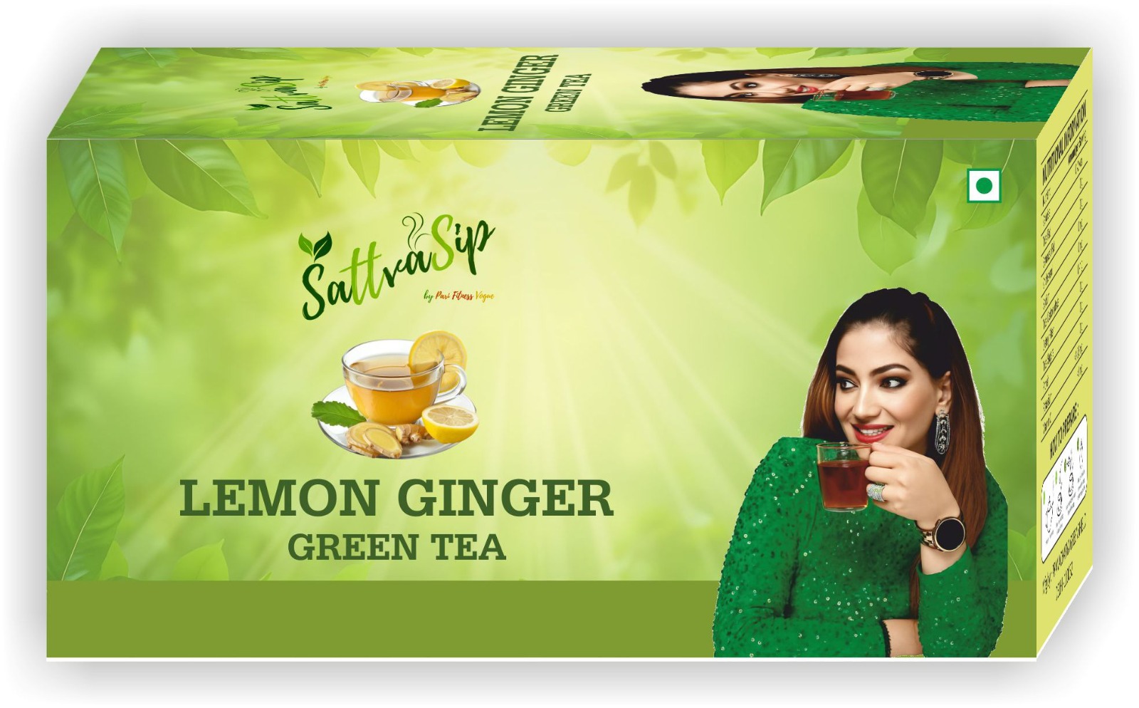 Sattva Sip Lemon Ginger Green Detox Tea