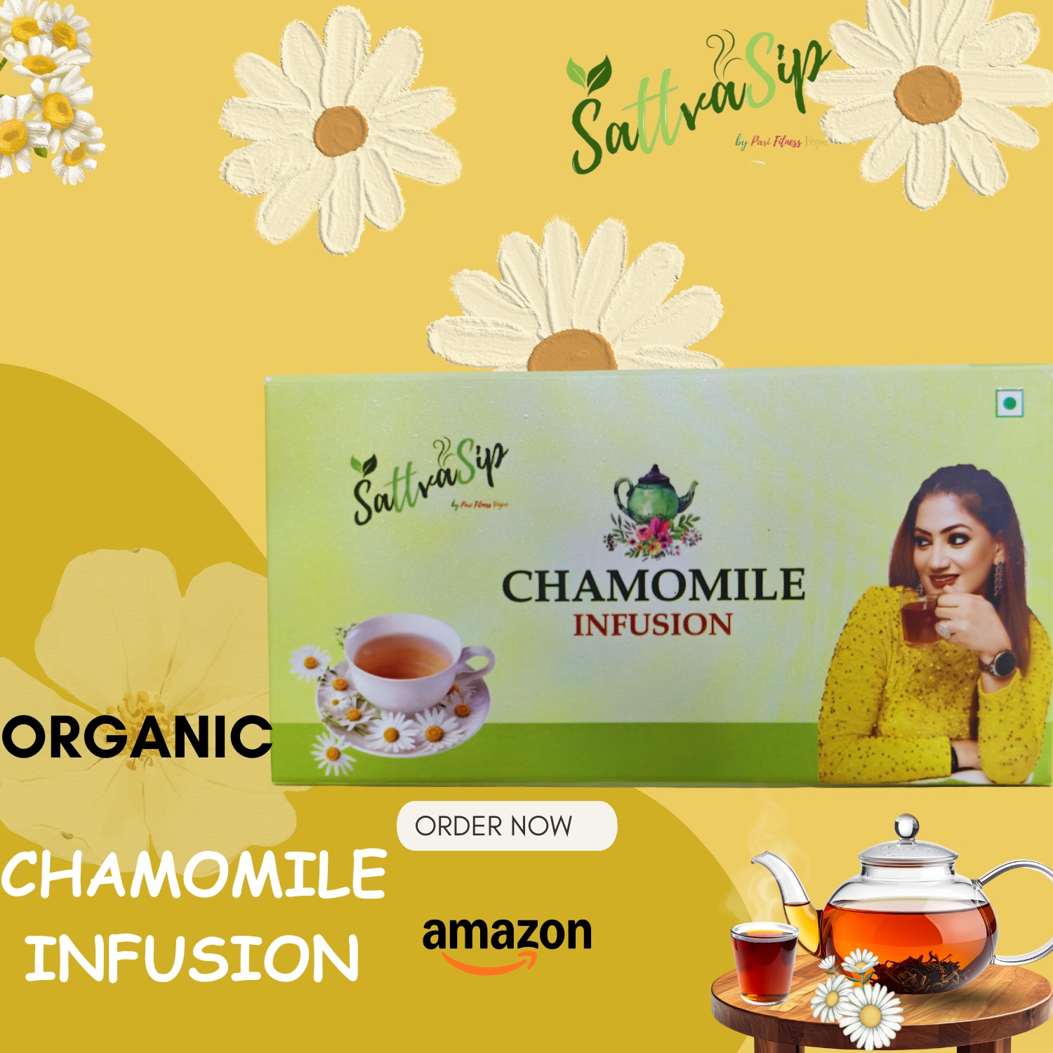 Sattva Sip Calm Chamomile Relaxation Tea